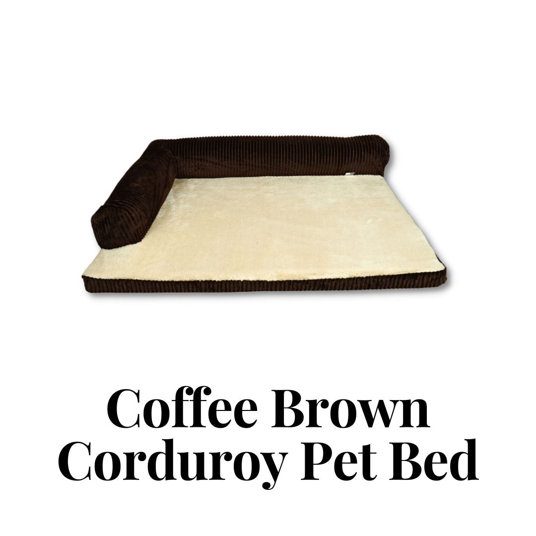 Coffee Brown Corduroy Bed