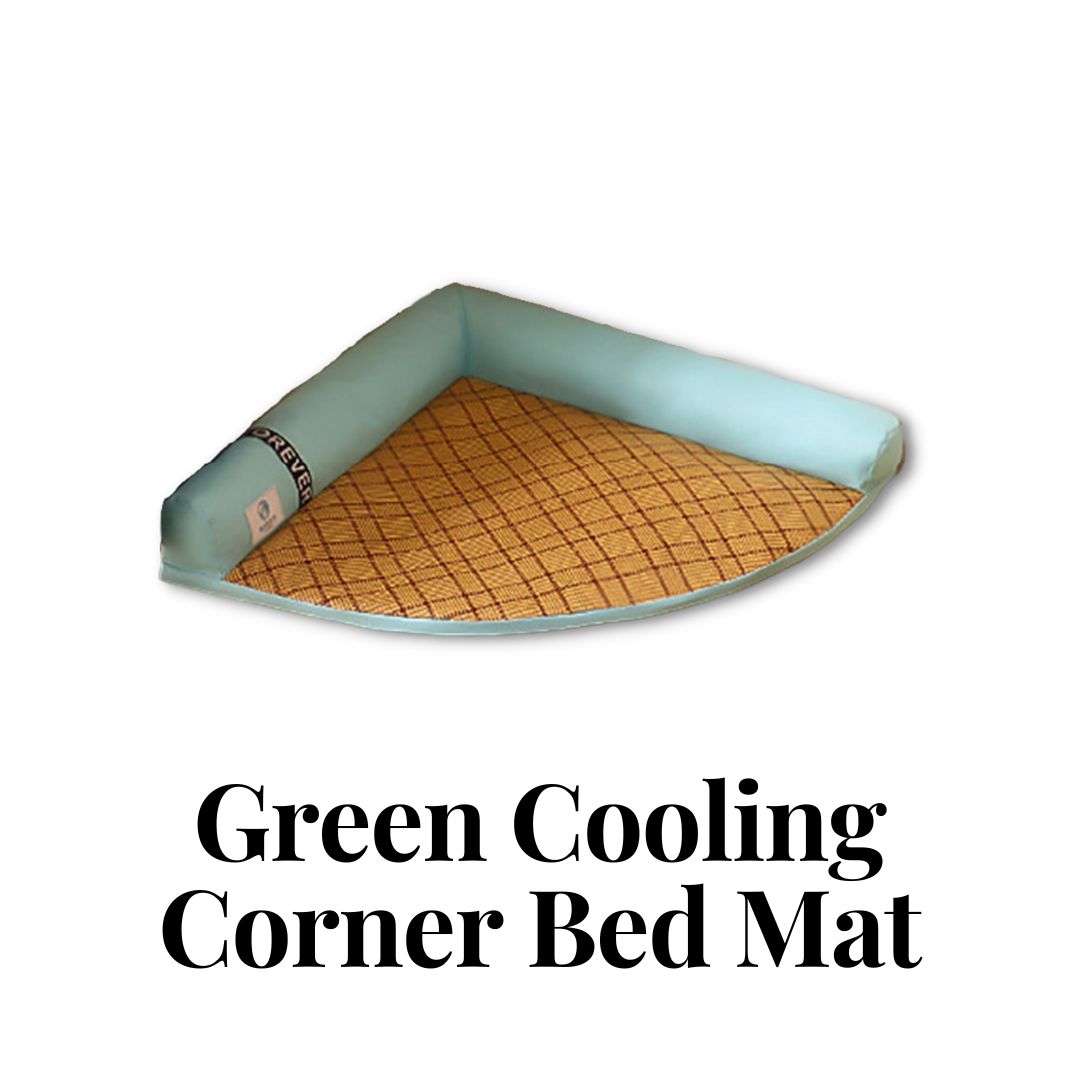 Green Cooling Corner Bed Mat