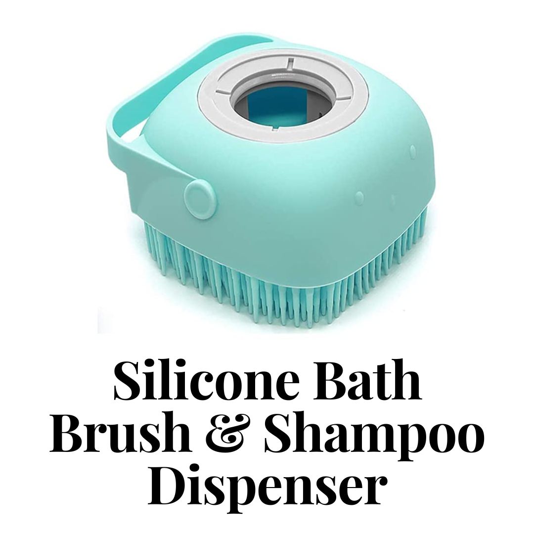 Silicone Bath Brush & Shampoo Dispenser